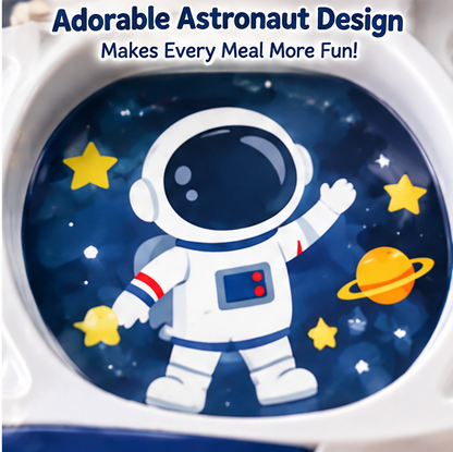 👨‍🚀 MYORVIVAO® Little Astronaut 3-Piece Rocket Dinnerware Set