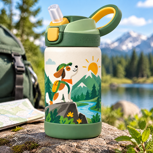 🧭 MYORVIVAO® Little Explorer Kids Adventure Water Bottle – 14oz