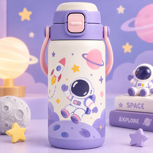 🪐 MYORVIVAO® Space Explorer Kids Insulated Water Bottle – 17oz