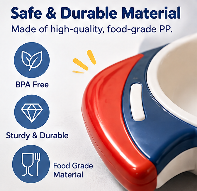 🚀 MYORVIVAO® Space Rocket 5-Compartment Kids Dinnerware Set