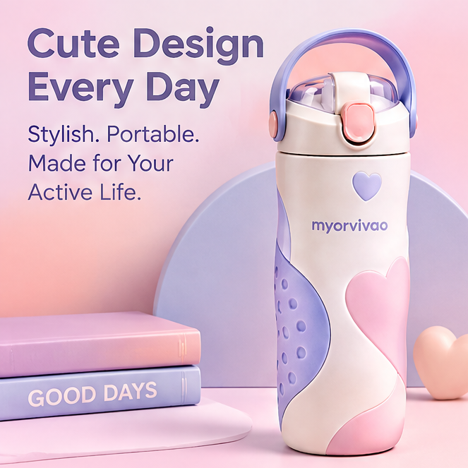 🥤 MYORVIVAO® Insulated Water Bottle – 304 Stainless Steel, 24H Cold & 12H Hot