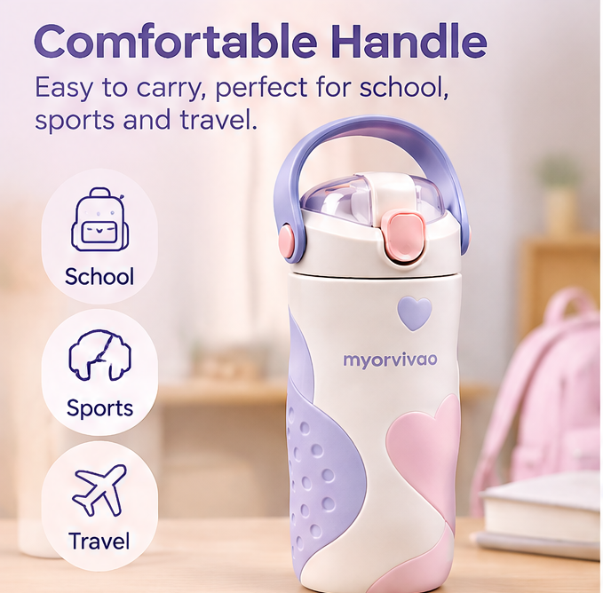 🥤 MYORVIVAO® Insulated Water Bottle – 304 Stainless Steel, 24H Cold & 12H Hot
